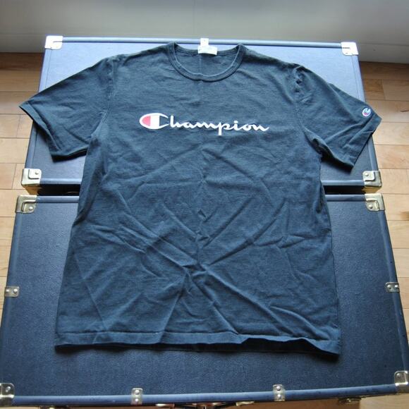 Champion Heritage Large Black Short Sleeve Shirt Shirt - Picture 1 of 6